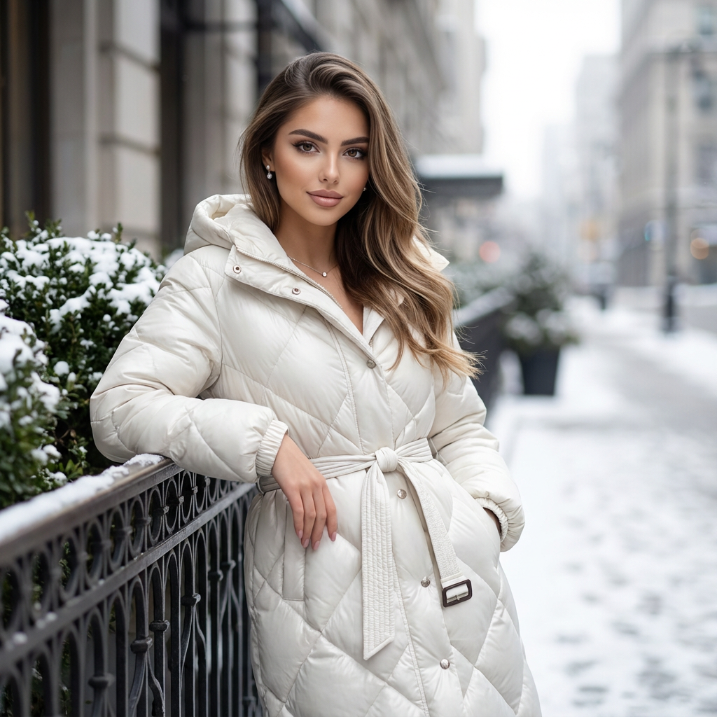 Alverra Belted Down Longline Coat