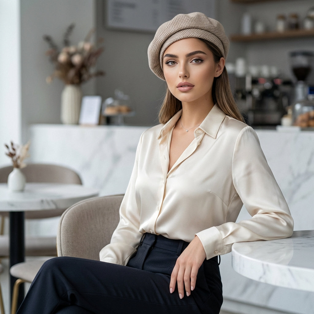 Eloryn Plaid Autumn Beret