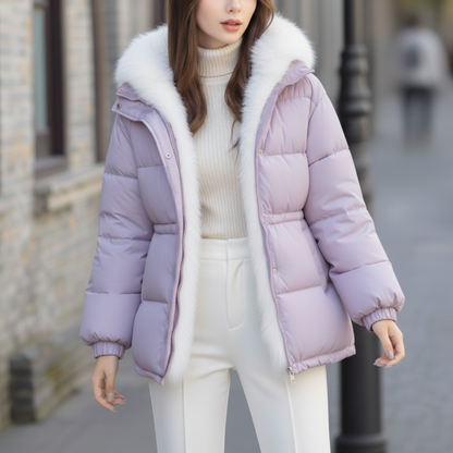 Short Puffer Jacket – Warm Winter Hooded Coat