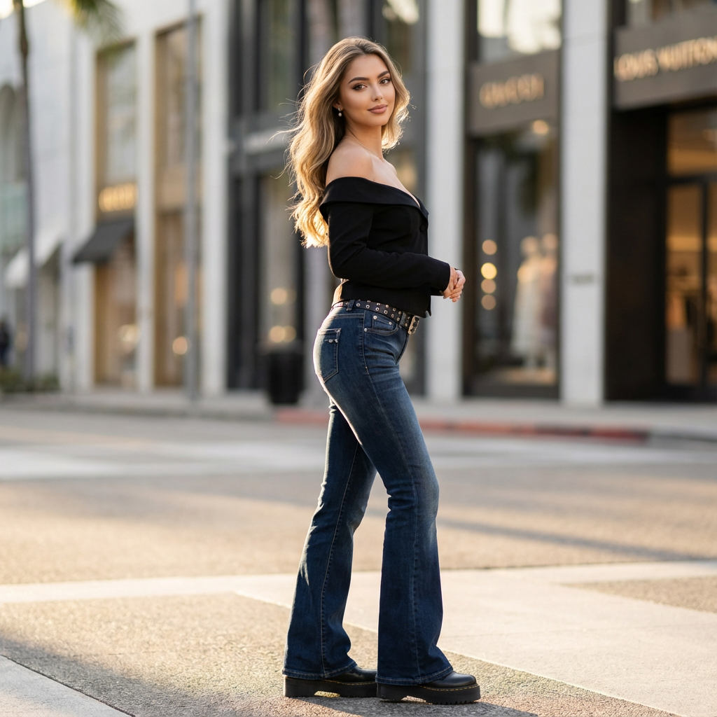 Elvynne Y2K Slim Bootcut Denim