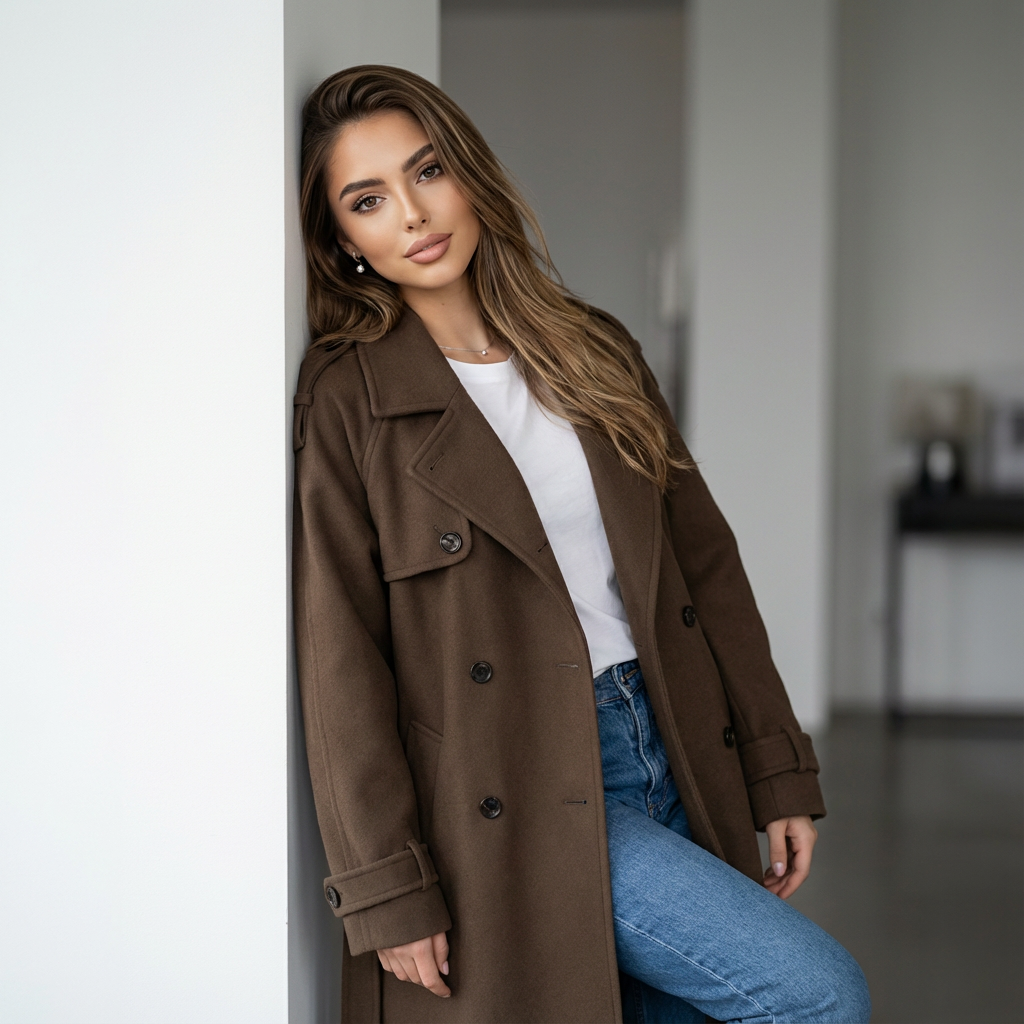Vellaryn Belted Long Wool Coat