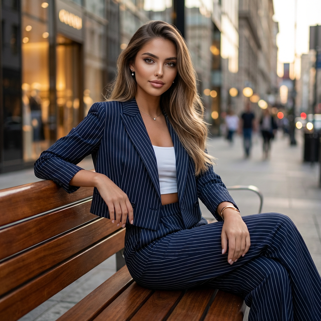 Elvessa Commuter Stripe Suit