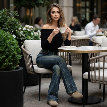 Dravelle High-Waist Stretch Denim