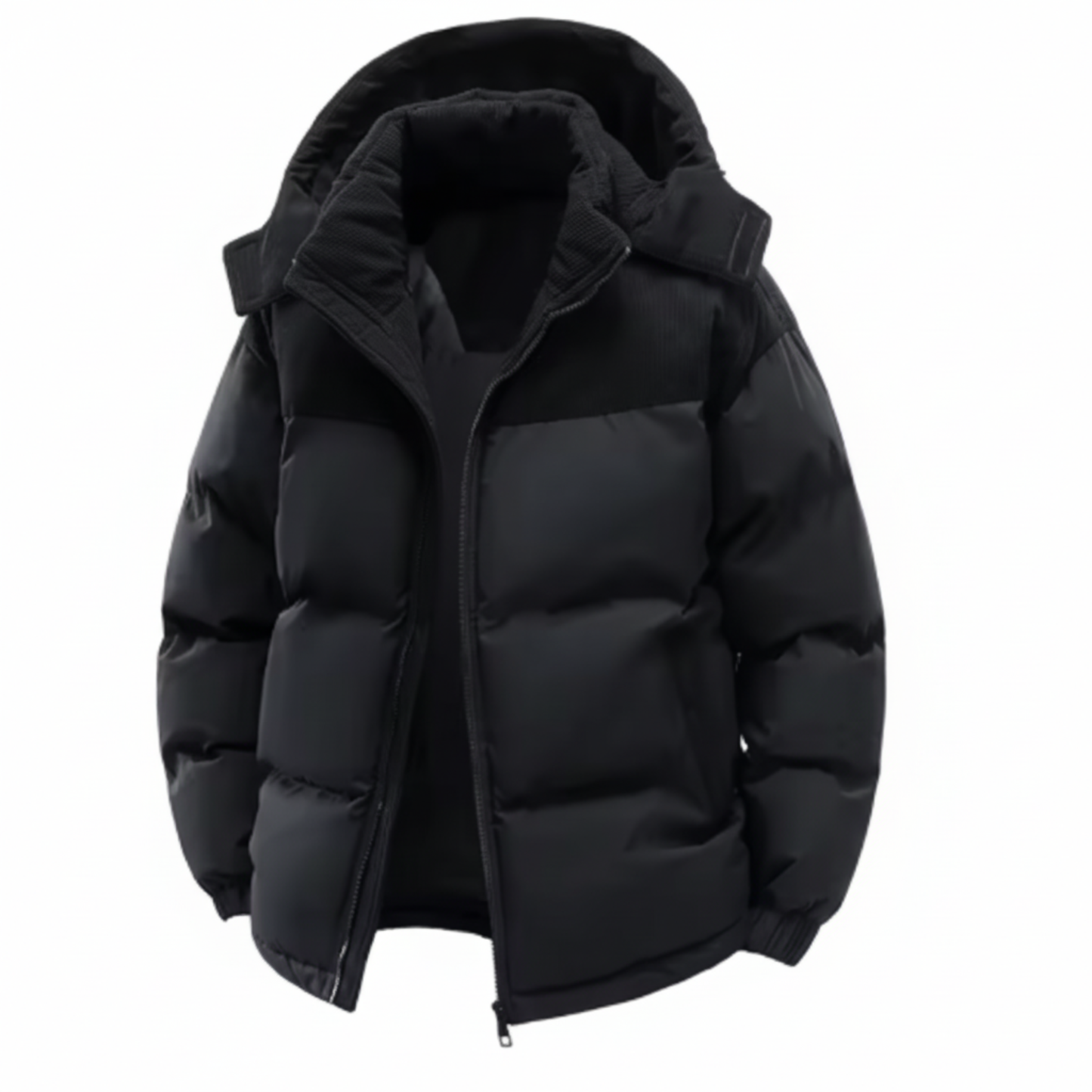 Men’s Contrast Patchwork Winter Puffer Jacket