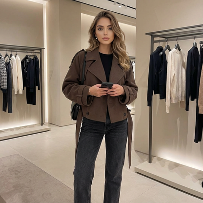 Trivelle Lace-Up Short Trench