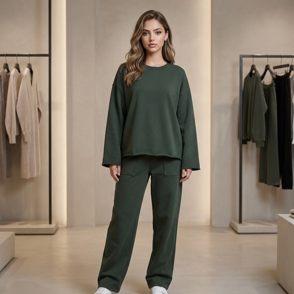 Sophisticated High-Waist Pant Set