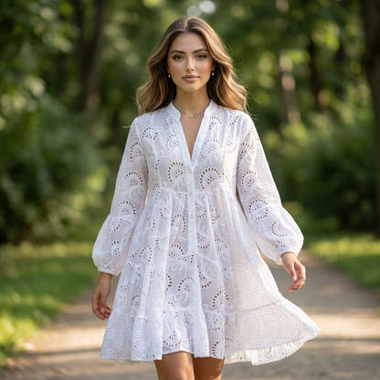 Luna Vintage Lace Mini Dress