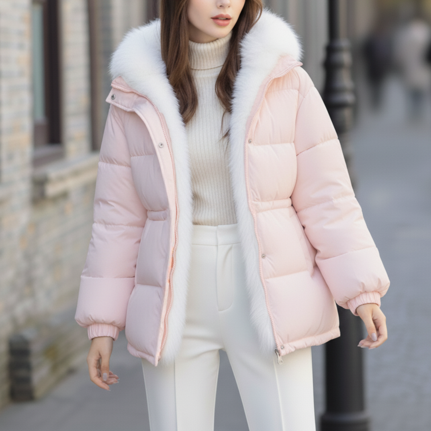 Short Puffer Jacket – Warm Winter Hooded Coat