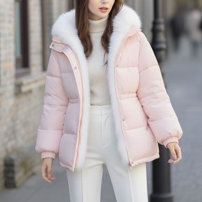 Short Puffer Jacket – Warm Winter Hooded Coat