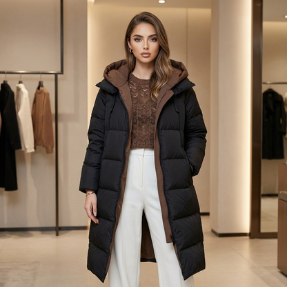 Vireya Faux-Layer Down Coat