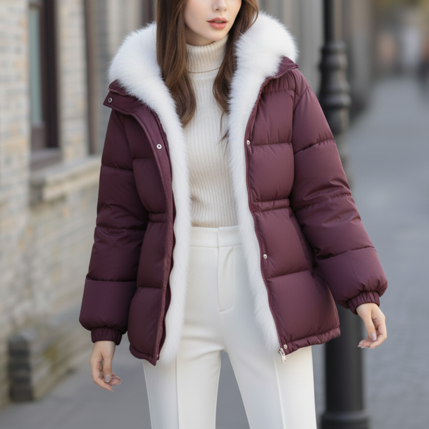 Short Puffer Jacket – Warm Winter Hooded Coat