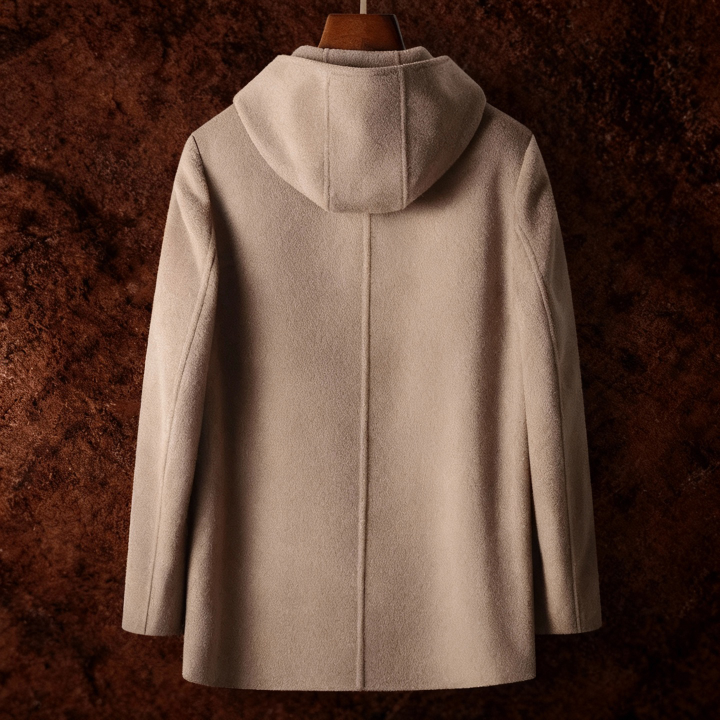 Heritage Wool Hooded Coat — Premium Winter Zip-Up Outerwear