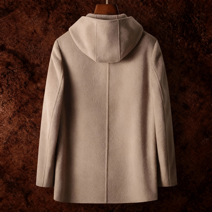 Heritage Wool Hooded Coat — Premium Winter Zip-Up Outerwear