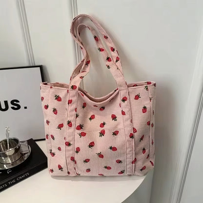 Fravelle Strawberry Cord Tote