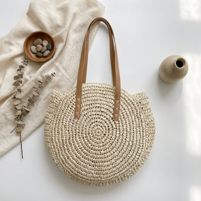 Rondelle Hollow Straw Beach Tote