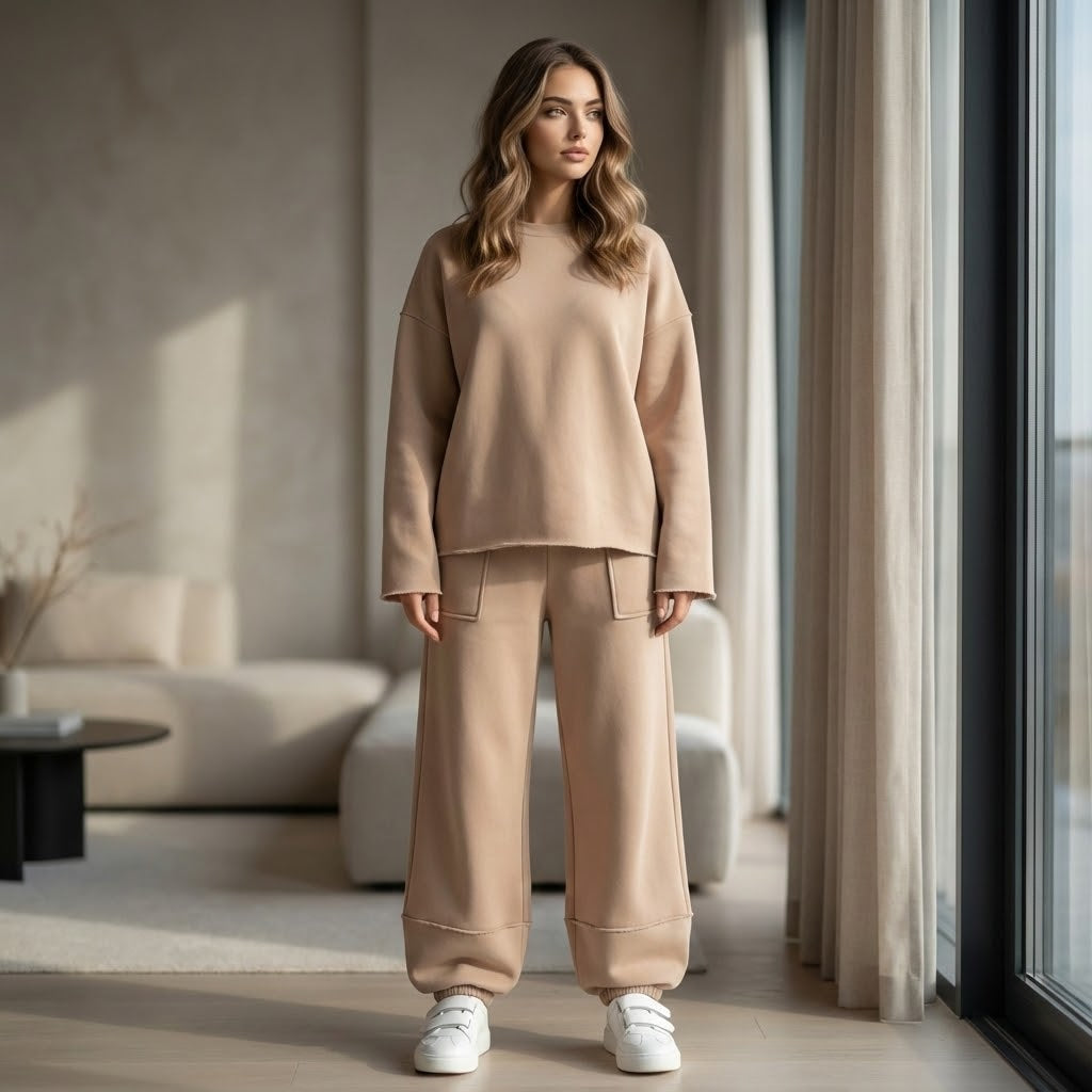 Sophisticated High-Waist Pant Set