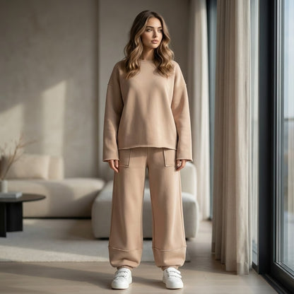 Sophisticated High-Waist Pant Set