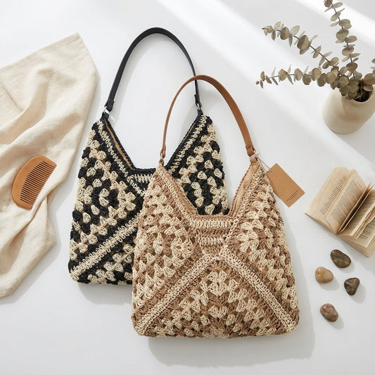 Talvessa Woven Top-Handle Shopper