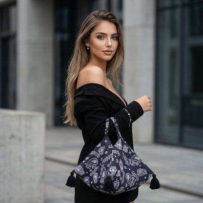 Zinella Fringe Baguette Bag