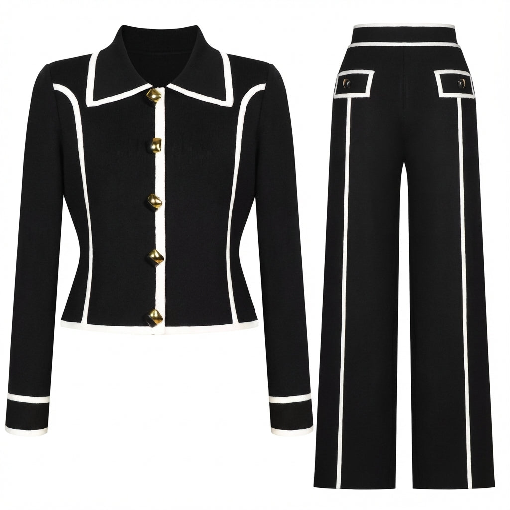 Cavielle Patchwork Knit Co-Ord