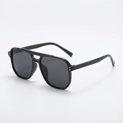Bravyn Double-Bridge Square Sunglasses