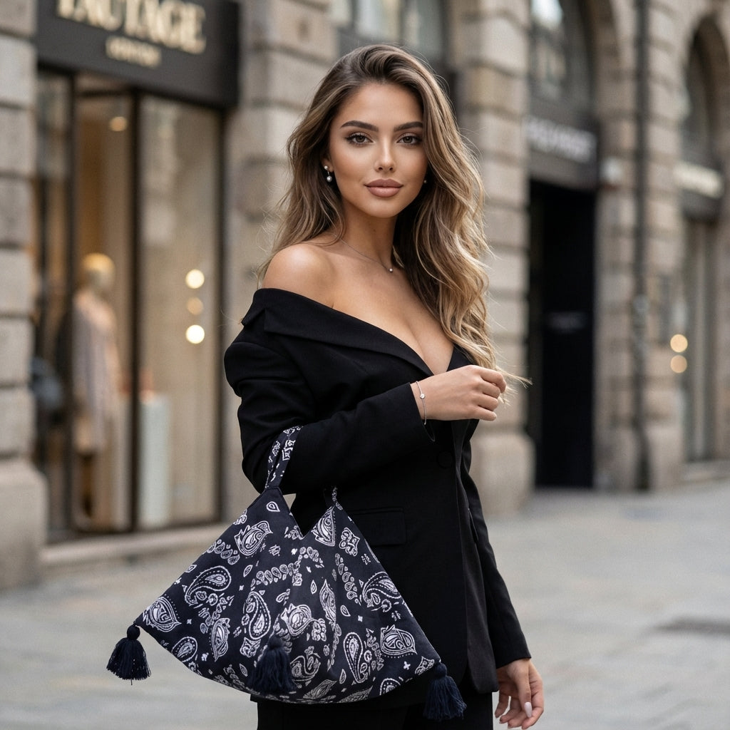 Zinella Fringe Baguette Bag