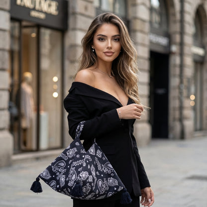 Zinella Fringe Baguette Bag