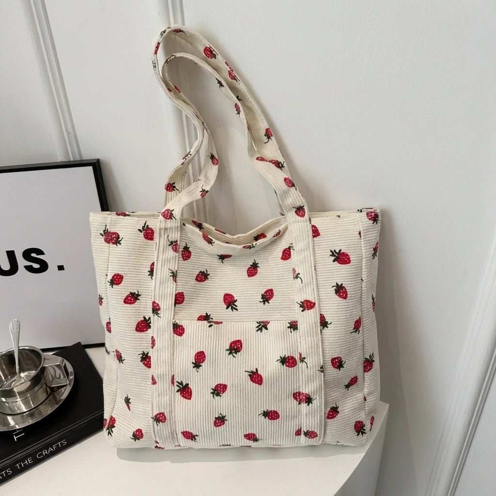 Fravelle Strawberry Cord Tote