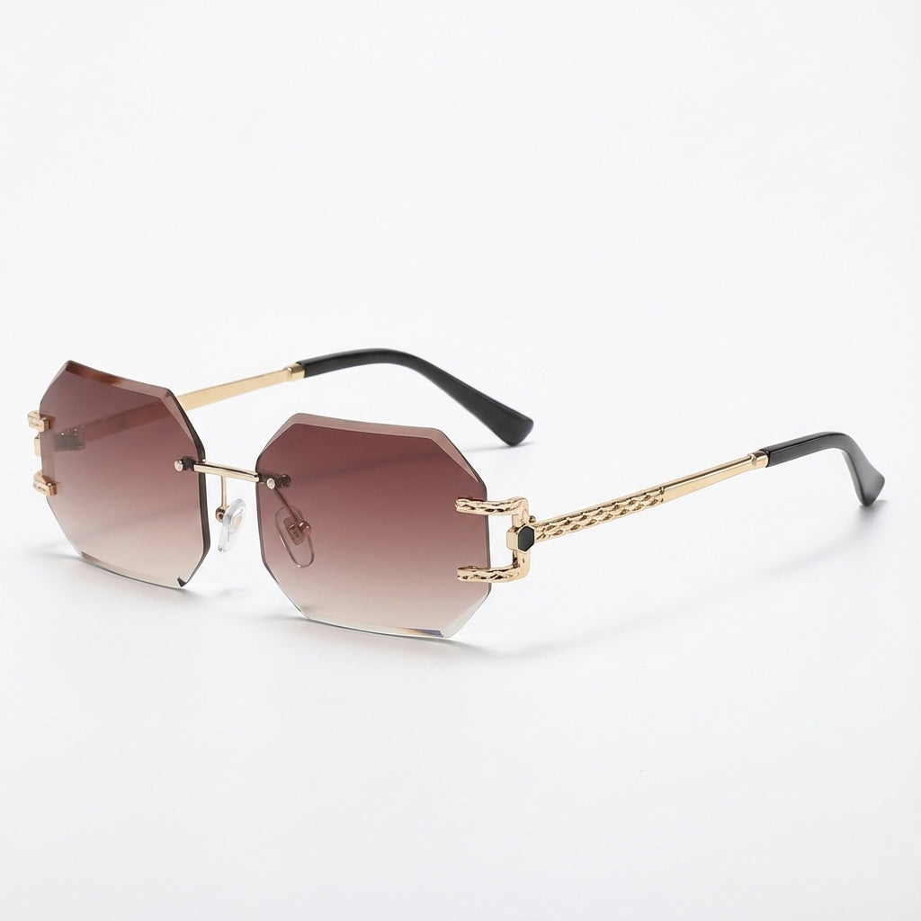 Lunexis Rimless Polygon Sunglasses
